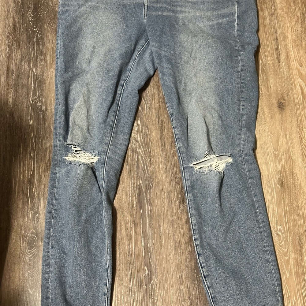 American Eagle Blue Skinny Distressed Jeans